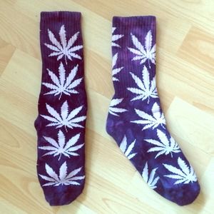 HUF Purple Tie Dye Plantlife Socks