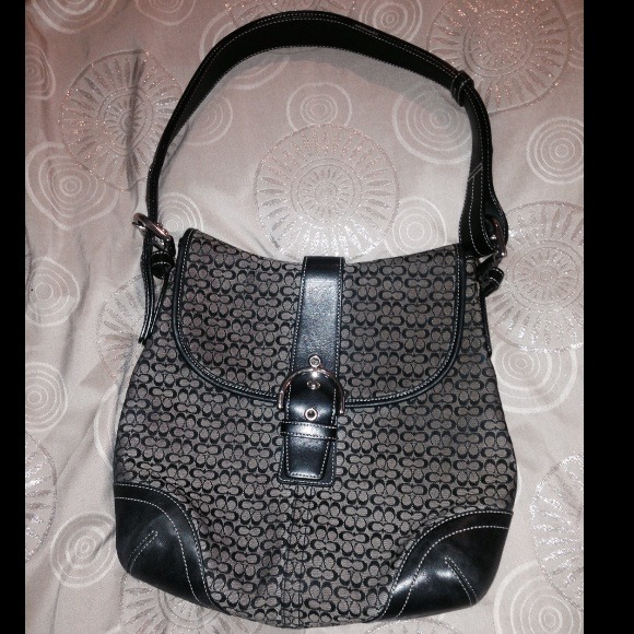 Authentic Coach Black Signature Soho bag
