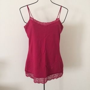 Bundle Red lace cami and Cotton on pink tank!