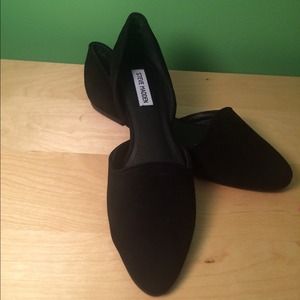 Steve Madden Black Suede "VAMP" flats