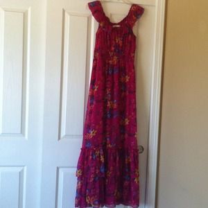 Old Navy pink floral dress.