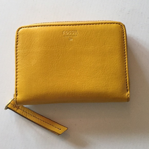 Yellow Fossil small wallet