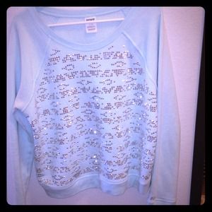 Aztec sparkly crew neck sweater