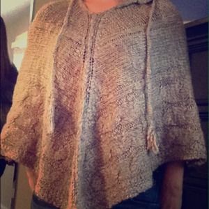 Cable Knit poncho sweater from Loft - Natural