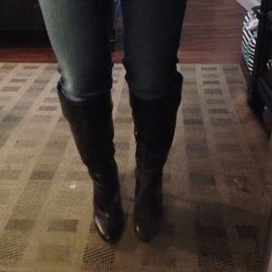 Aldo Knee Black Boots Excellent Condition