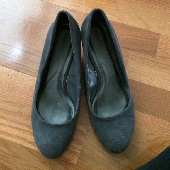 Gray Suede Wedges - Picture 2 of 4