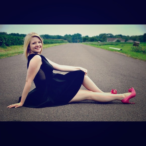 Black Sexy Short Skater Dress