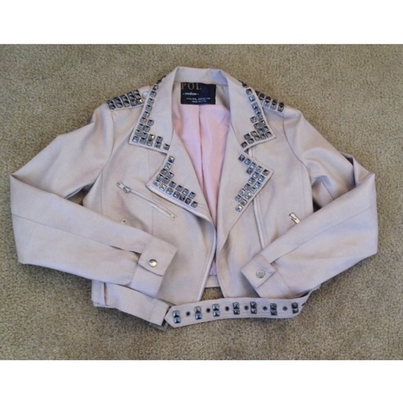 Leather studded jacket