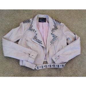 Leather studded jacket