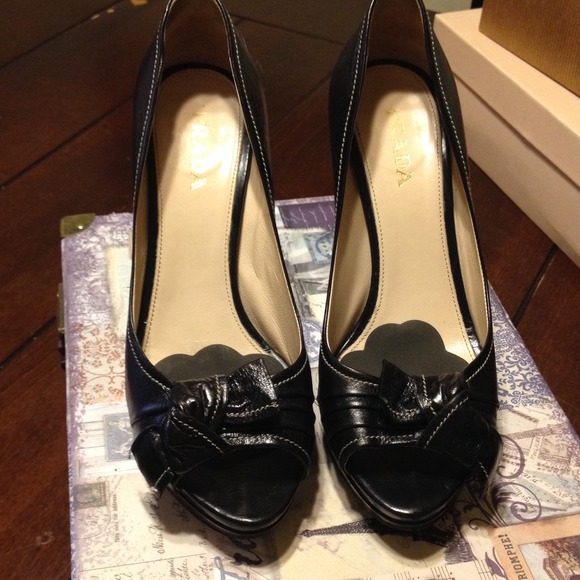 Black Platform Prada Heels