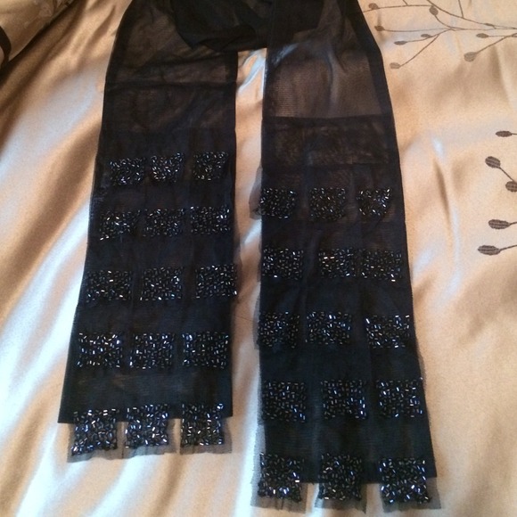Black Sheer Scarf
