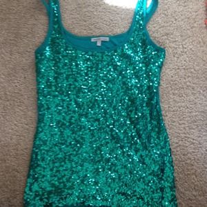 Emerald green sparkle tank
