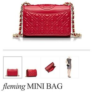 Sold locally-100%authentic red Tory burch bag