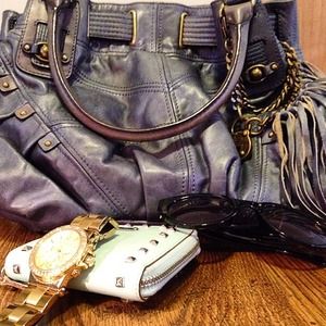 Juicy Couture Leather Fringe Hobo Bag