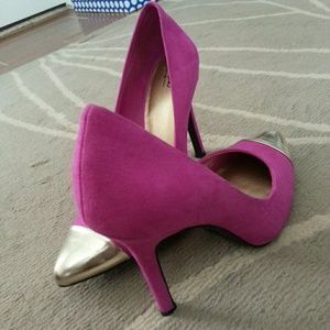Hot pink high heels
