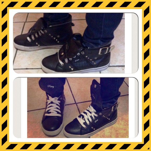 Pastry leather studded sneakers