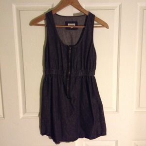 Dark Denim Dress w/ zipper detailing