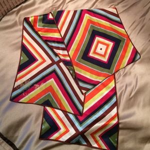 Authentic Coach Geometric Silk Scarf