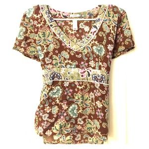 Old Navy Brown/Purple/Sage Blouse