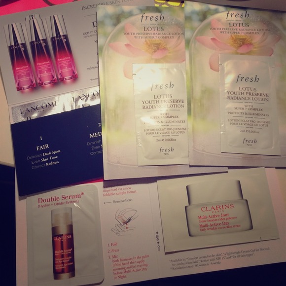 Bundle of skin care samples