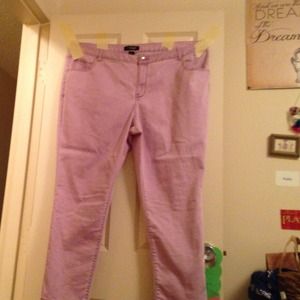 Lane Bryant light purple jeans