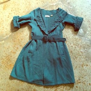 Anthro green wool jacket