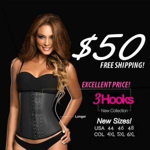 Ann Chery Hourglass Waist Cincher 3 Row Black