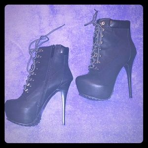 Reduced price! $10 lower! High heel booties.