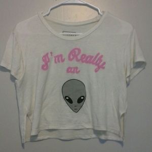Young Romantics/Pacsun Alien Crop Top
