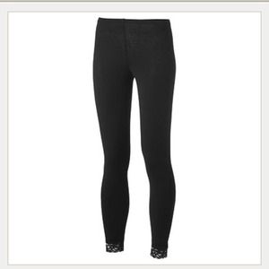 So lace trim leggings