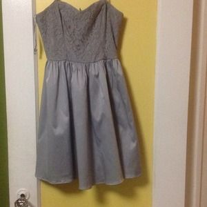 Cool gray dress.