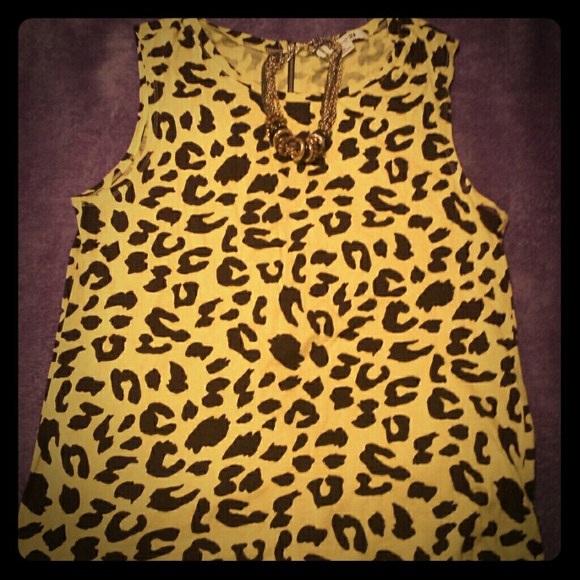 Leapard print long shirt