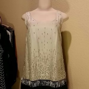 50% OFF EVERYTHING!!! Ann Taylor beaded fringe top