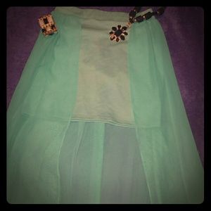 Teal skirt