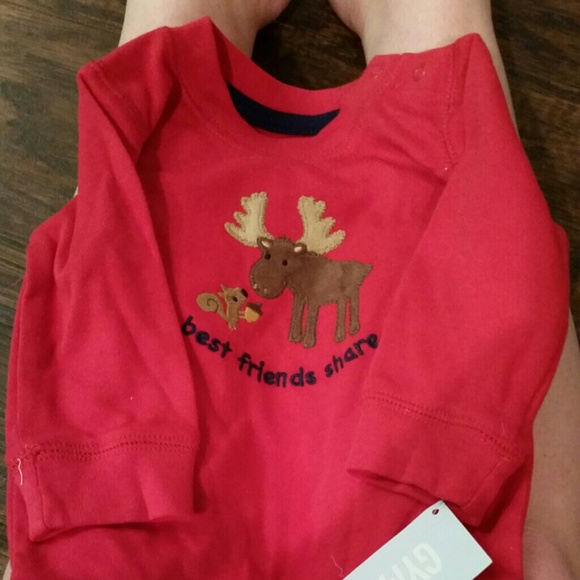 Gymboree, Long sleeve onesie,  red