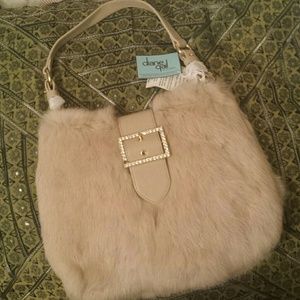 GORGEOUS Diane Gail Rabbit Fur & Leather Bag