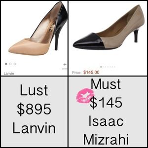 Isaac Mizrahi Bicolor Nude & Black Two Tone Heels
