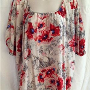 Beautiful silk floral blouse