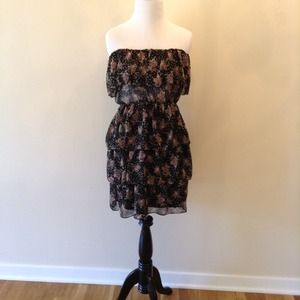 Flower Dress Tube Dress Sleeveless