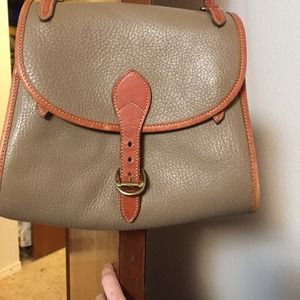 Vintage grey tan Dooney & Bourke R 46 Bicycle Bag