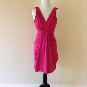 Pink Plunge Sleeveless Dress