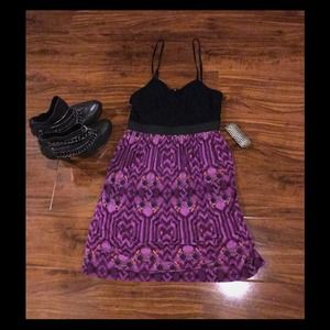 Elle Black and Purple Dress
