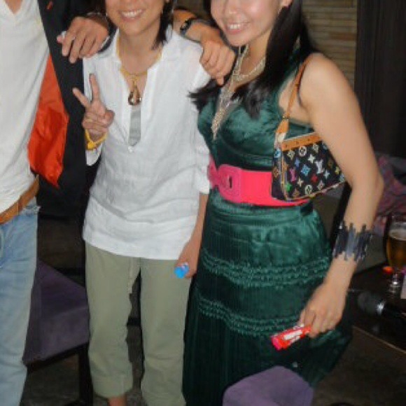 Dark green pleated dress