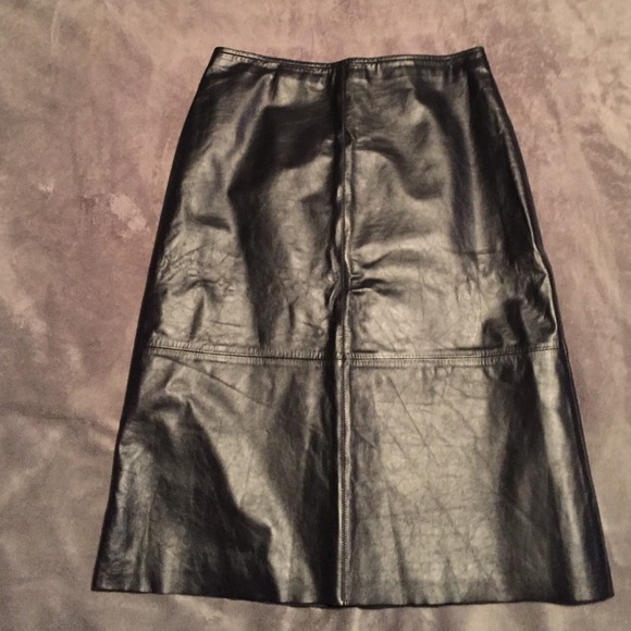 Old Navy Black Leather Skirt
