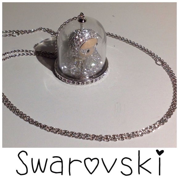 Swarovski Erika Snow Globe Silver Necklace - Picture 2 of 4