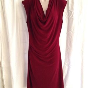 Deep rusty red cocktail dress