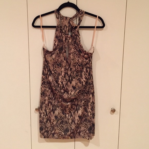 Snake skin halter dress