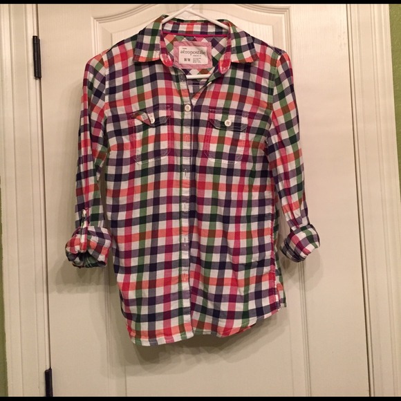🎉SOLD🎉Multicolored Button- Up - Picture 3 of 3