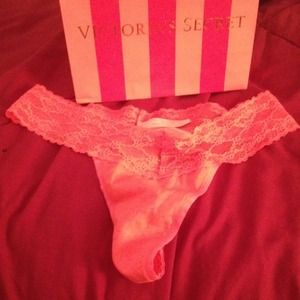 Victorias Secret orange lace thong