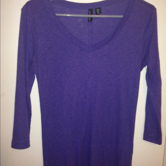 Cynthia Rowely v neck purple sweater Never worn